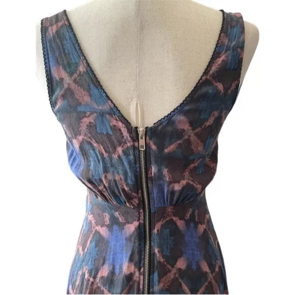 Free People Abstract Print Sleeveless Babydoll Mini Dress Size 8 - Picture 9 of 13